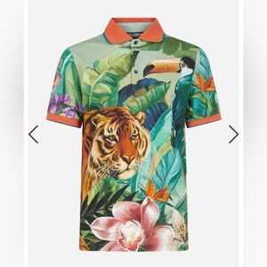 Dolce and Gabbana jungle print polo